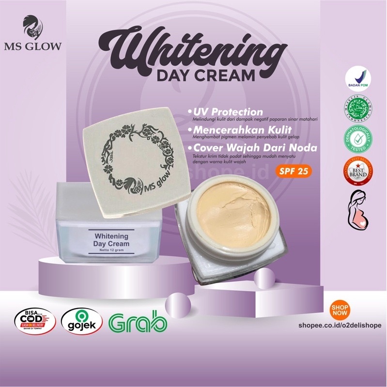 MS GLOW DAY CREAM / Krim Siang MS GLOW / Whitening Day Cream MS GLOW / Whitening Daily BB CREAM / AC