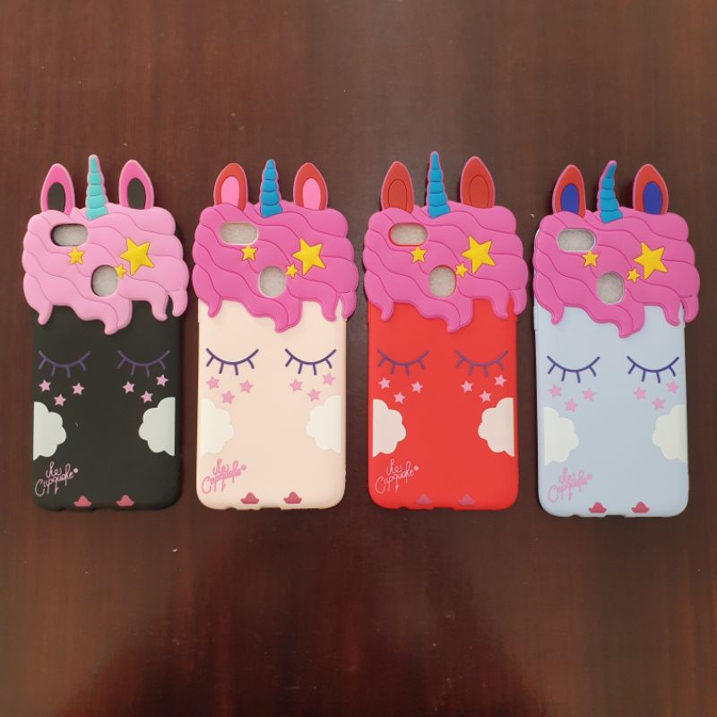 OPPO F5 CASE MOTIF KARAKTER UNICORN 4D TIMBUL KUDA PONI OPPO F5