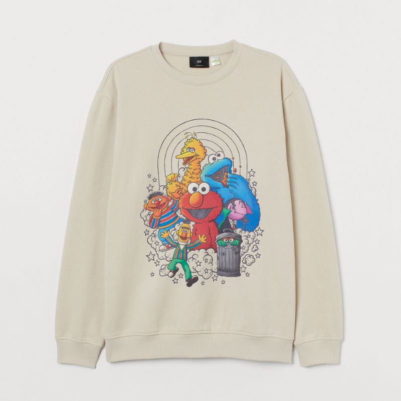 HM HNM SESAME STREET CREAM SWEATSHIRT - SWEATER - CREWNECK HNM