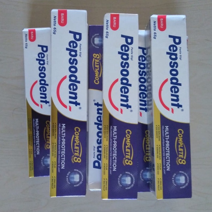 Aneka Pepsodent Pasta gigi Complate 8Action Multi protection 65gr Melindungi dari pertumbuhan gigi