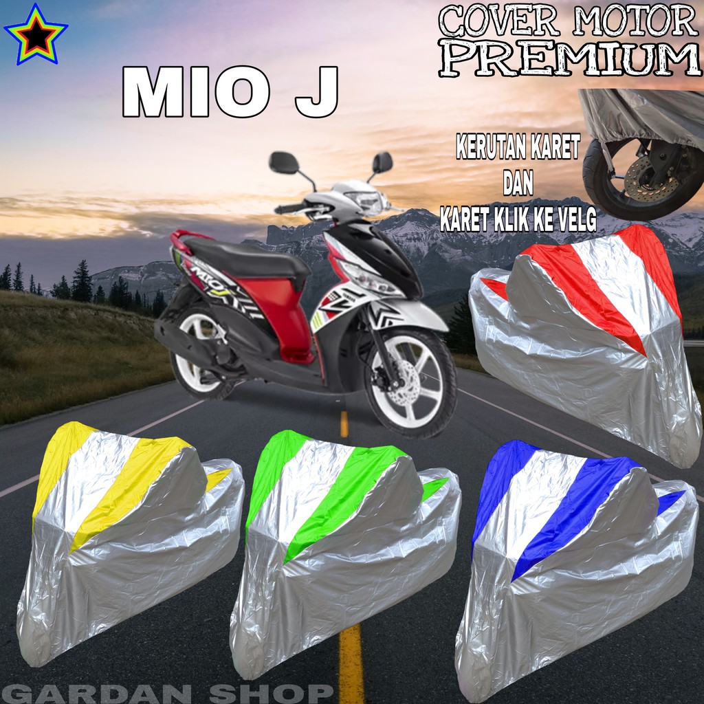 Sarung Motor MIO J Silver KOMBINASI Body Cover Mio J PREMIUM