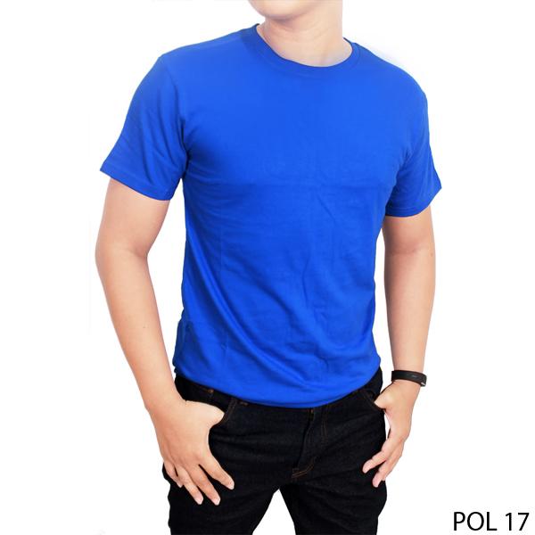 Kaos Polos Biru Benhur Katun Combed - POL 17