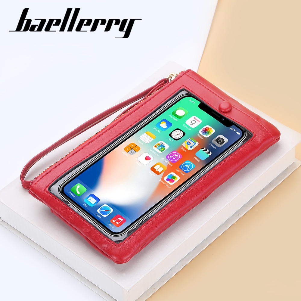 BAELLERRY N8562 Dompet Wanita Panjang Clutch Dompet Handphone Bahan Kulit PU Leather WATCHKITE WKOS