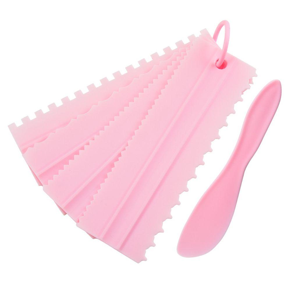 Chookyy 1/4PCS Scraper Kue DIY Spatula Kue Plastik