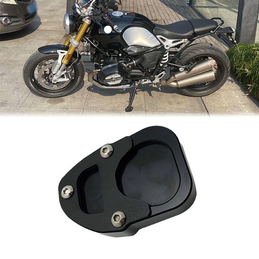 Populer Pad Pembesar Ekstensi Kaki Baru Kickstand Penyangga Kaki Sisi Tendangan Berdiri Untuk BMW R Nine T Scrambler 2016-2018