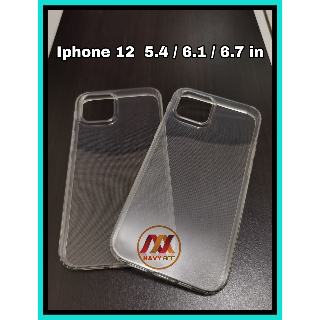 Case Iphone 12 5.4 - 6.1 - 6.7 in Silicon Bening - Softcase Clear Iphone 12