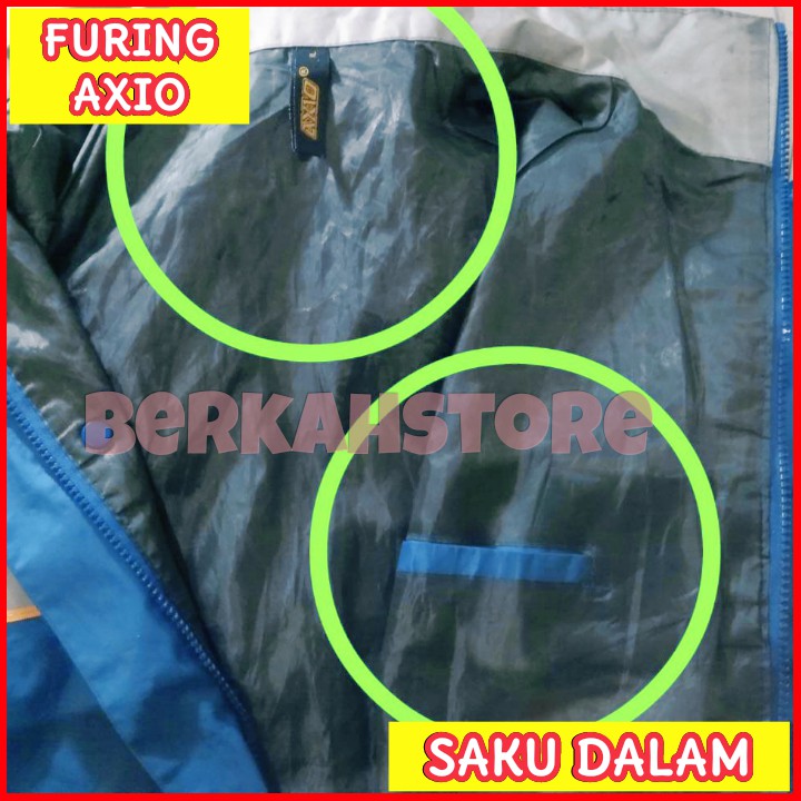 Jas Hujan AXIO Original Anti Bocor Bahan Lebih Tebal Jas Hujan Murah Motor Mantel Hujan Warna