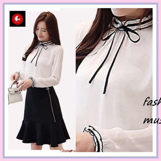 Kemeja Polos Wanita Lengan Panjang Size Fit L Kemeja Wanita Casua Ganesha Bahan Twiscone Premium Oke