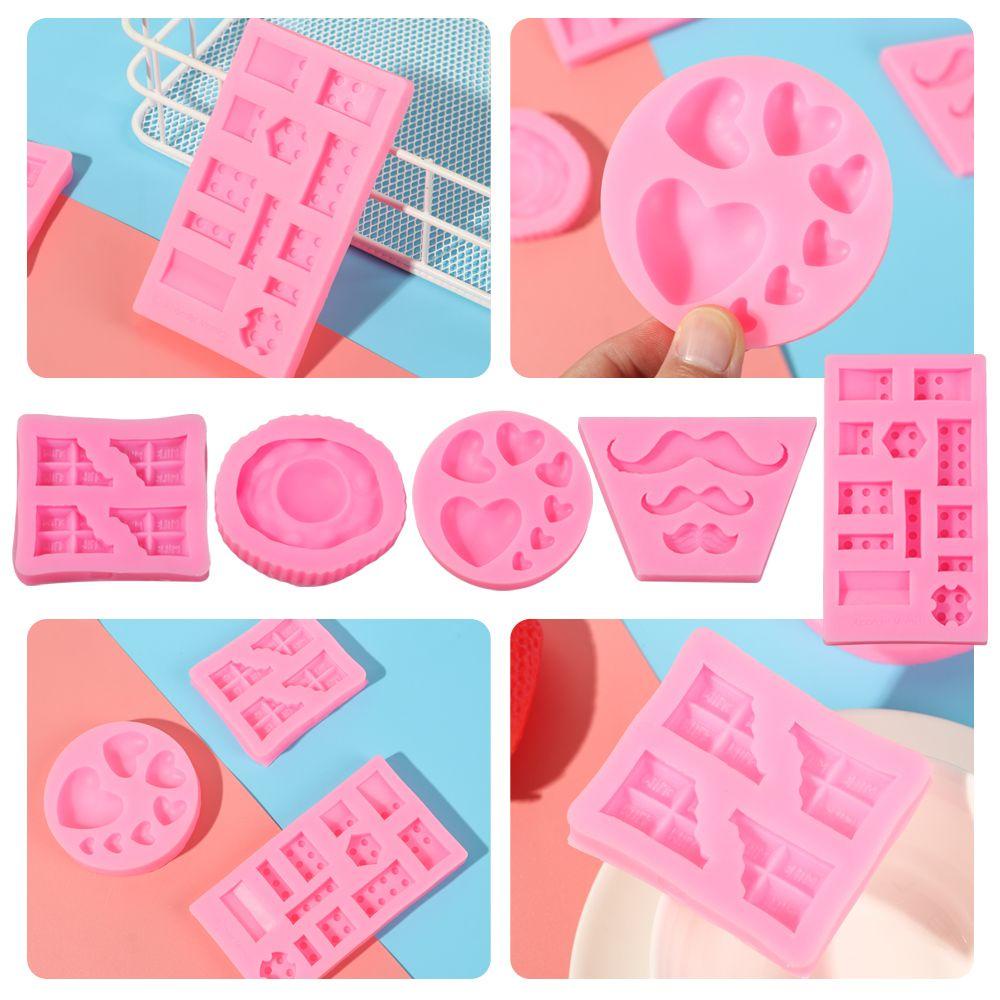 Solighter Fondant Silicone Mold Alat Dekorasi Bakeware Cetakan Kue Bentuk Hati Pengasih Dekor Kue