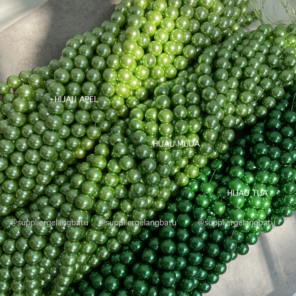 MUTIARA BERAT 10 MM SEMUA WARNA LENGKAP MUTSIN mutiara sintetis renceng berkualitas