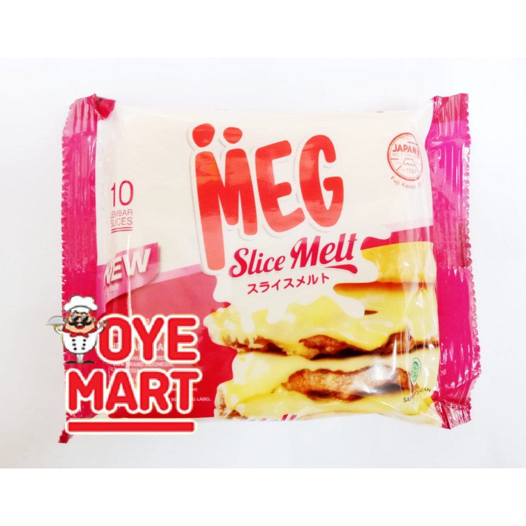 MEG CHEDDAR SLICE MELT 160GR ISI 10PCS / KEJU SLICE MELT