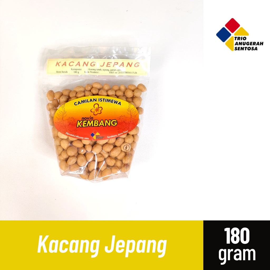 

Snack Kacang Jepang / Kacang Oven / Kacang Atom 180gr - Camilan merk Kembang