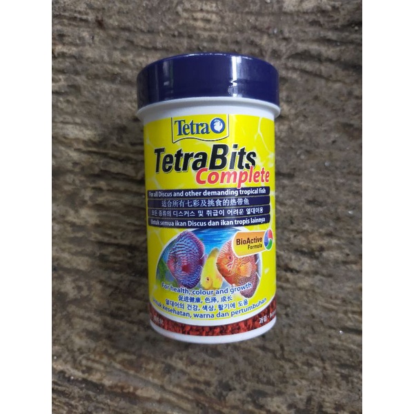tetra bits makanan ikan discus tetra bits 35gr kecil pakan pelet ikan discus tetra bits complete 35g