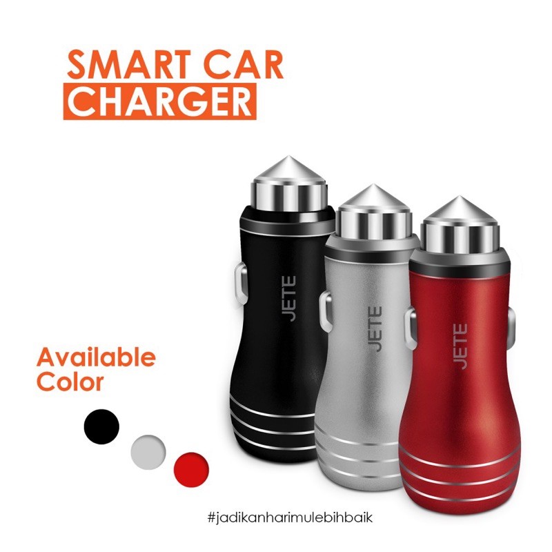 Car Charger / CAS Mobil Jete Viper Series 2.4A Smart iQ Metal