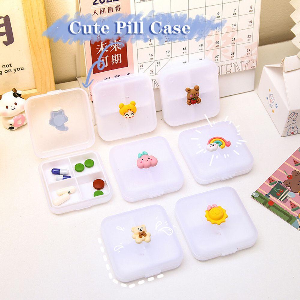 NICKOLAS1 Pill Case 1Pc Plastik Dewasa Anak Travel Wadah Vitamin Kosong Organizer Obat