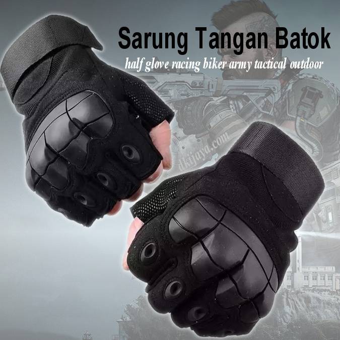 Sarung Tangan Motor Batok Half Glove Airsoft Biker Racing Army Tactical Outdoor