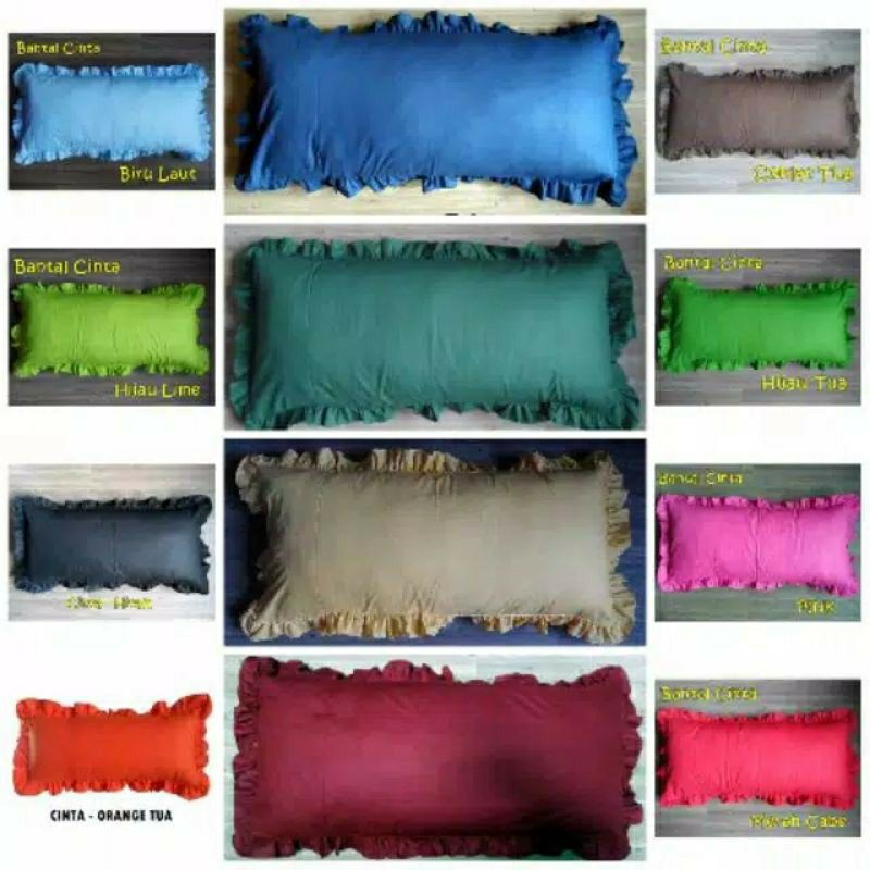 Sarung Bantal cinta polos motif embos uk 95x45 halus dan lembut