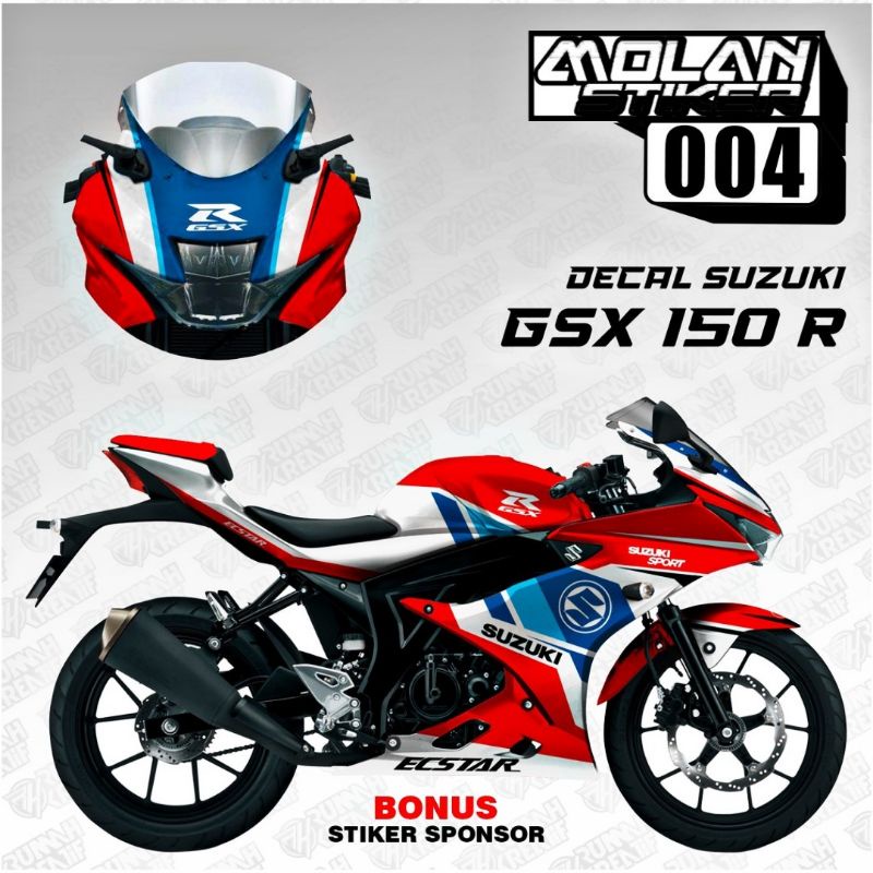 Decal Sticker Striping Variasi FULLBODY Suzuki GSX R 150 / GSX 150 R (Suzuki ECSTAR MOTO GP) | Decal