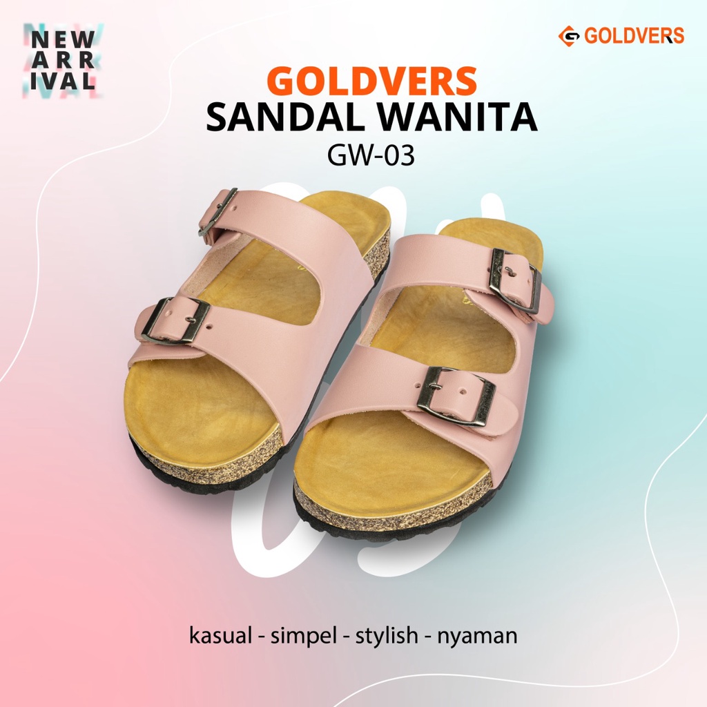 Sandal Wanita Goldvers Best Quality Import Sendal Santai Wanita - Goldiesbags