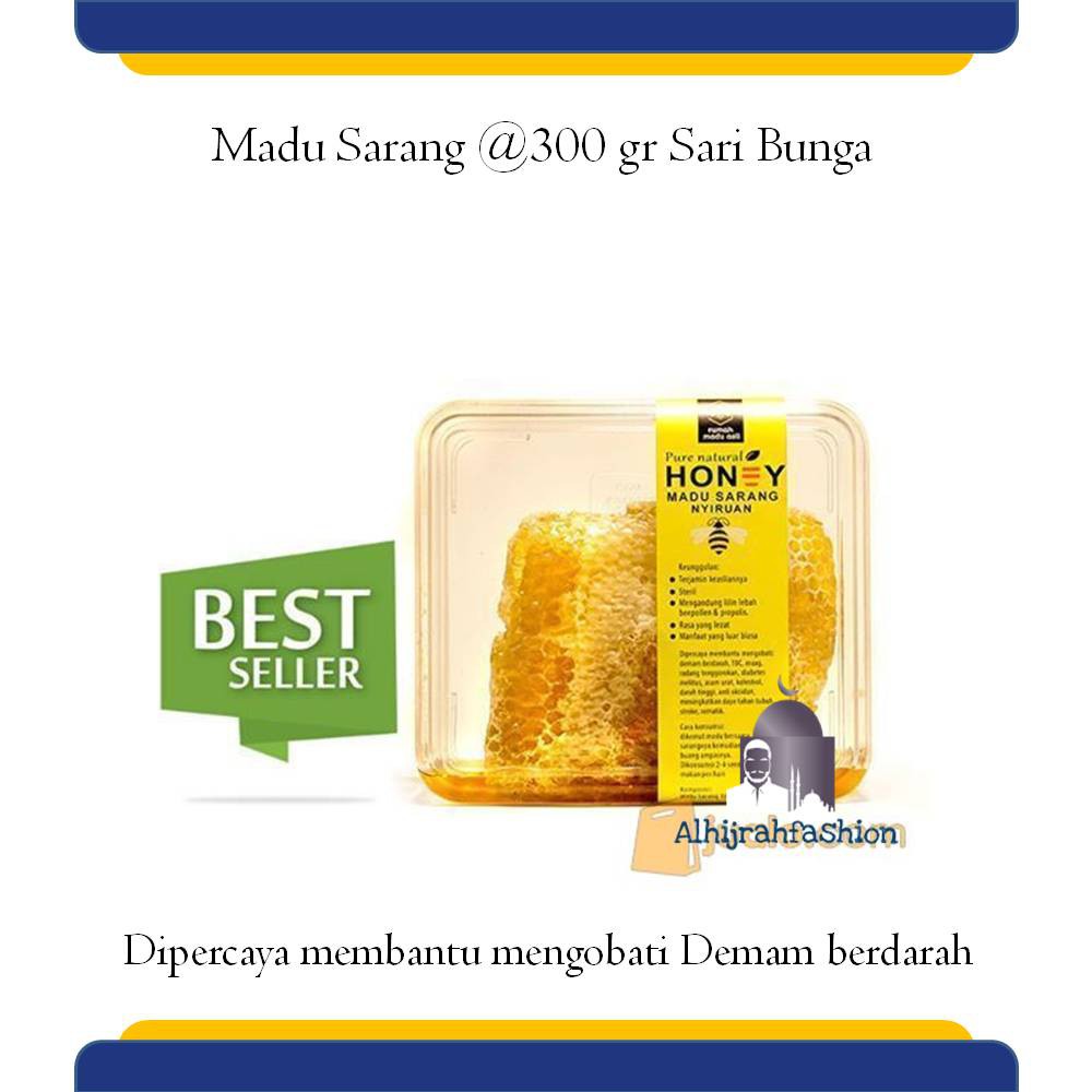 

Madu Sarang Sari Bunga Madu Sarang @300gr Madu Asli Honey Comb