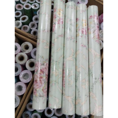 Wallpaper Sticker Dinding Saby Tosca Panjang 10Meter x Lebar 45cm