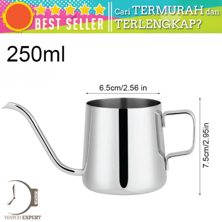 COD Teko Pitcher Kopi 250ml Teapot Drip Kettle Cup Bahan Stainless Steel