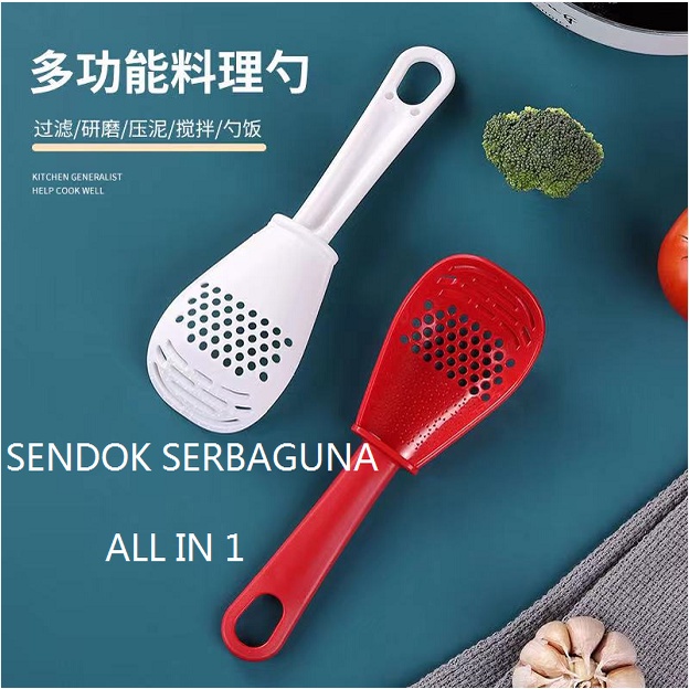 SB168 Sendok Saringan Press Kentang Bawang Multifungsi Alat Dapur / Sendok Serbaguna