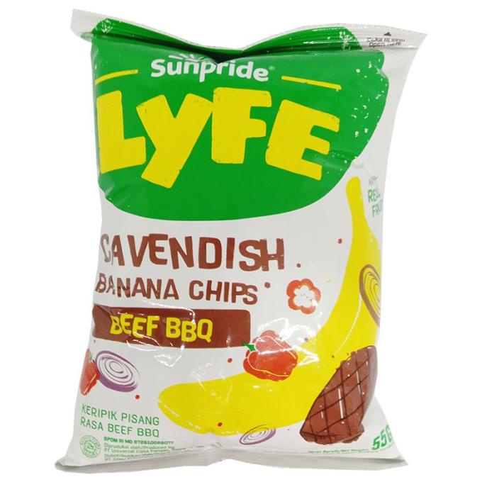 

*#*#*#] SUNPRIDE LYFE BEEF BBQ BANANA CHIPS 55 G