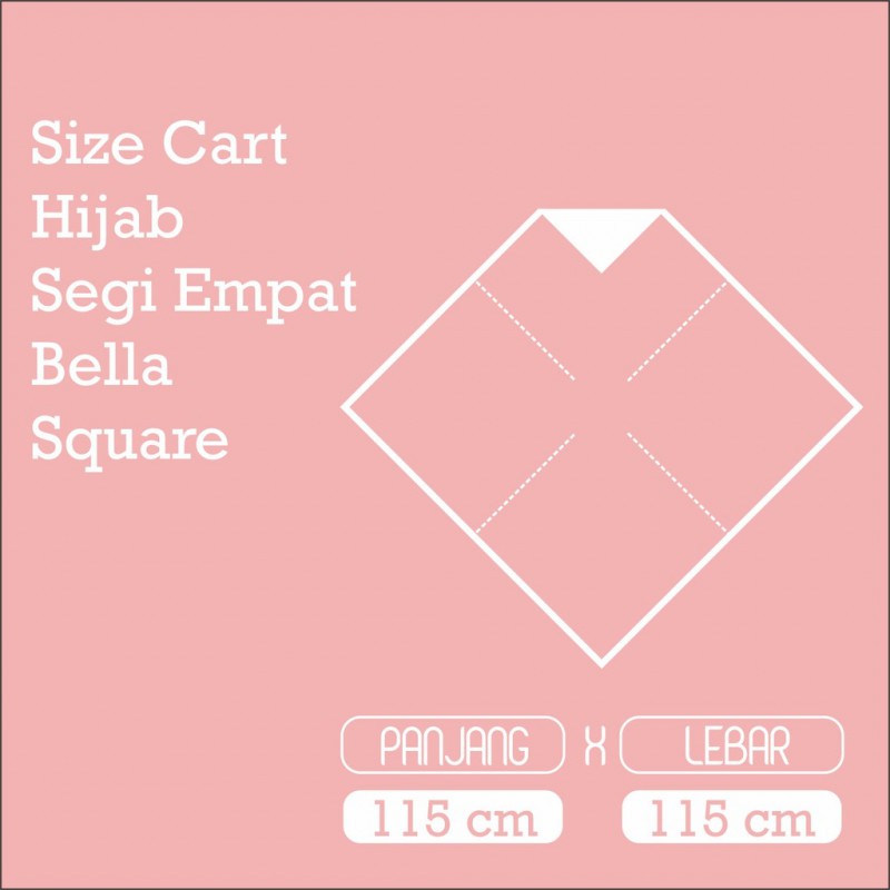 Kerudung wanita - Hijab Wanita - Bella Square warna Peach