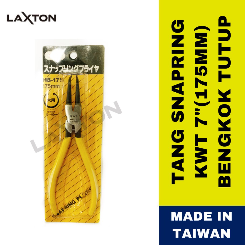 Tang Snapring KWT model BENGKOK TUTUP 175mm(7&quot;) Made in Taiwan