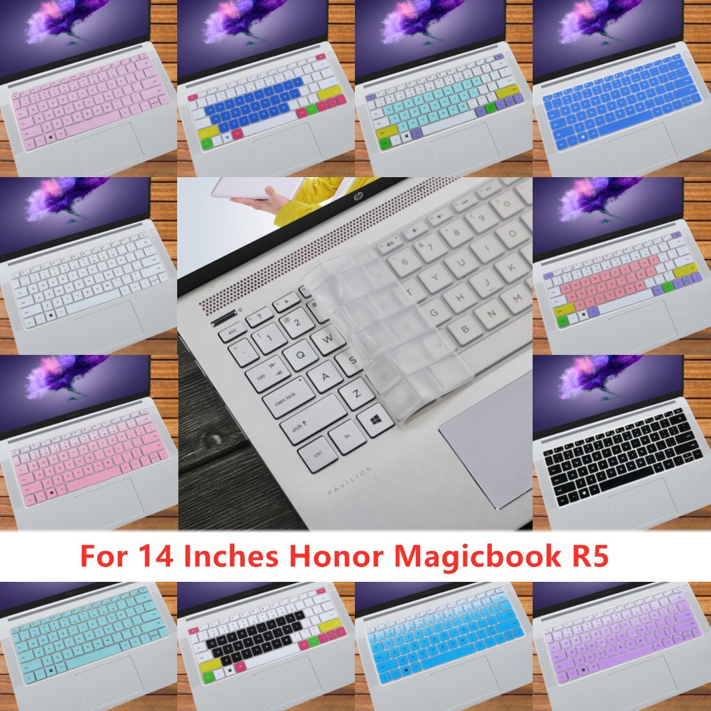 For 14 Inches Honor Magicbook R5 Soft Ultra-thin Silicone Laptop Keyboard Cover Protector