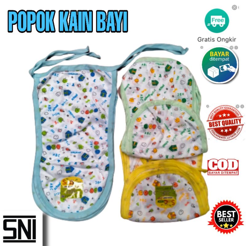 Popok Kain Tali Bayi Besar SNI Motif Lucu Lembut 3 Pcs