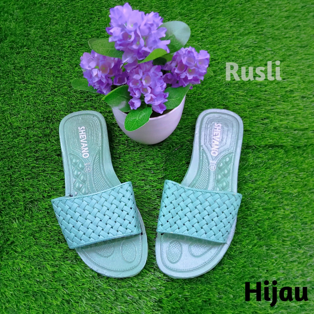 (COD) Sandal Kokop Teplek Wanita Karet Shevano 3006