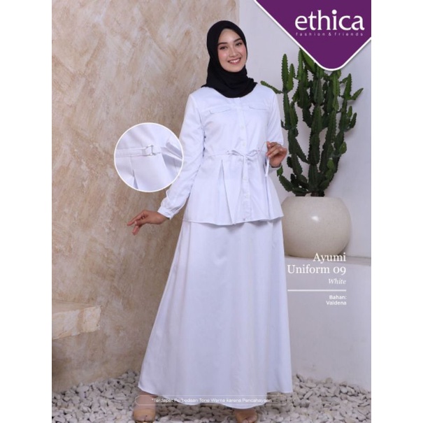 SETELAN ROK HITAM PUTIH UNIFORM 10  || PUTIH PUTIH UNIFORM 09 || By ETHicA