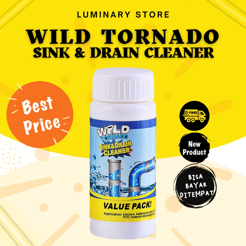 WILD TORNADO Pembersih Pipa Toilet Tersumbat/ Anti Mampet Wastafel/ Pembersih Pipa Saluran Air