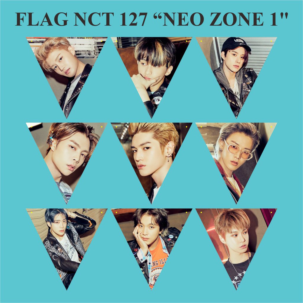 BUNTING FLAG NCT 127 NEO ZONE Plus Tali Souvenir Kpop Murah