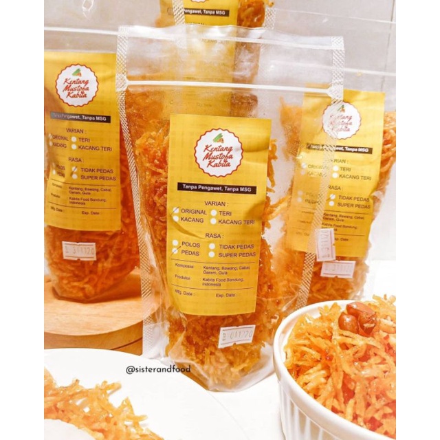 

Ay00! Kentang Mustofa Kabita 100gr - Tanpa MSG Pedas Manis Balado Kriuk Kering Renyah