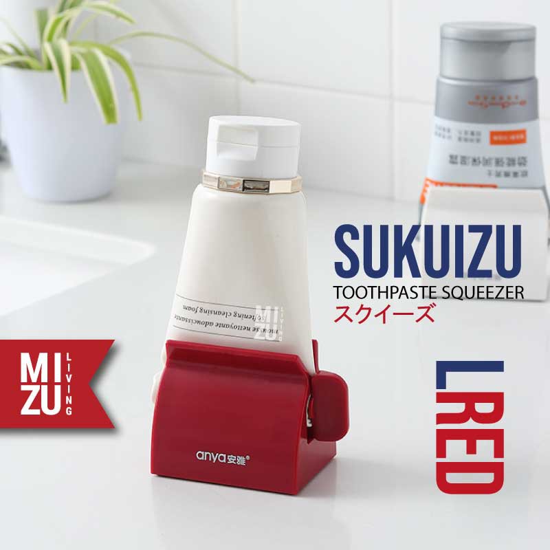 MIZU SUKUIZU Toothpaste Squeezer Jepitan Odol Pencentan Skincare Tube Penjepit Tabung Lotion Cream-L RED