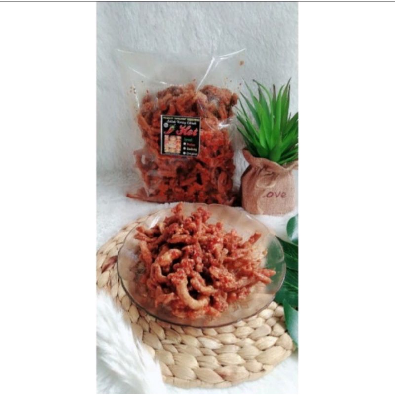 

usus ayam krispi pedas cikruh 250gram chili oil