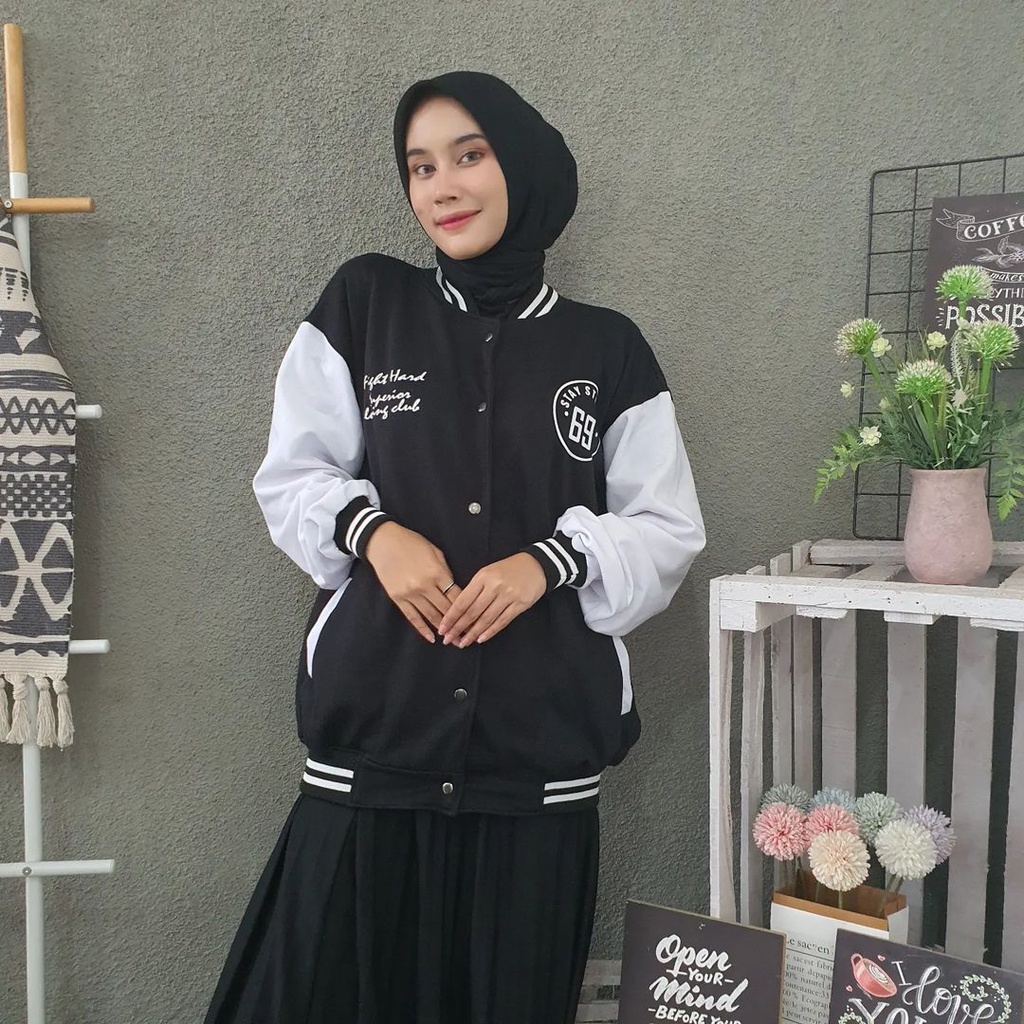 69 BASEBALL 2XL 3XL Sweater Crewneck Oversize | Outerwear Pria Wanita Fashion Terkini Korean Style