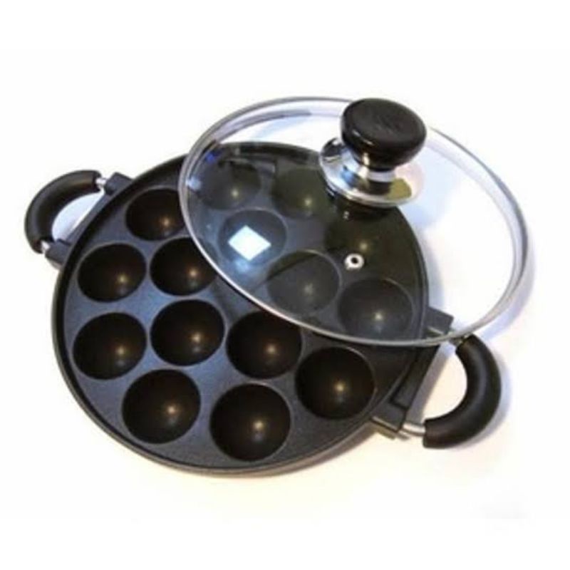 cetakan kue teflon takoyaki dorayaki snack maker 19 lubang