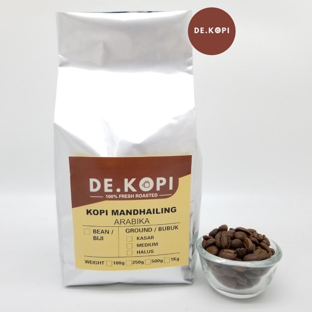 

Jamin Asli Kopi Longberry Mandailing Arabika 250 Gram Roasted Fresh Tiap Hari Wangi Semerbak