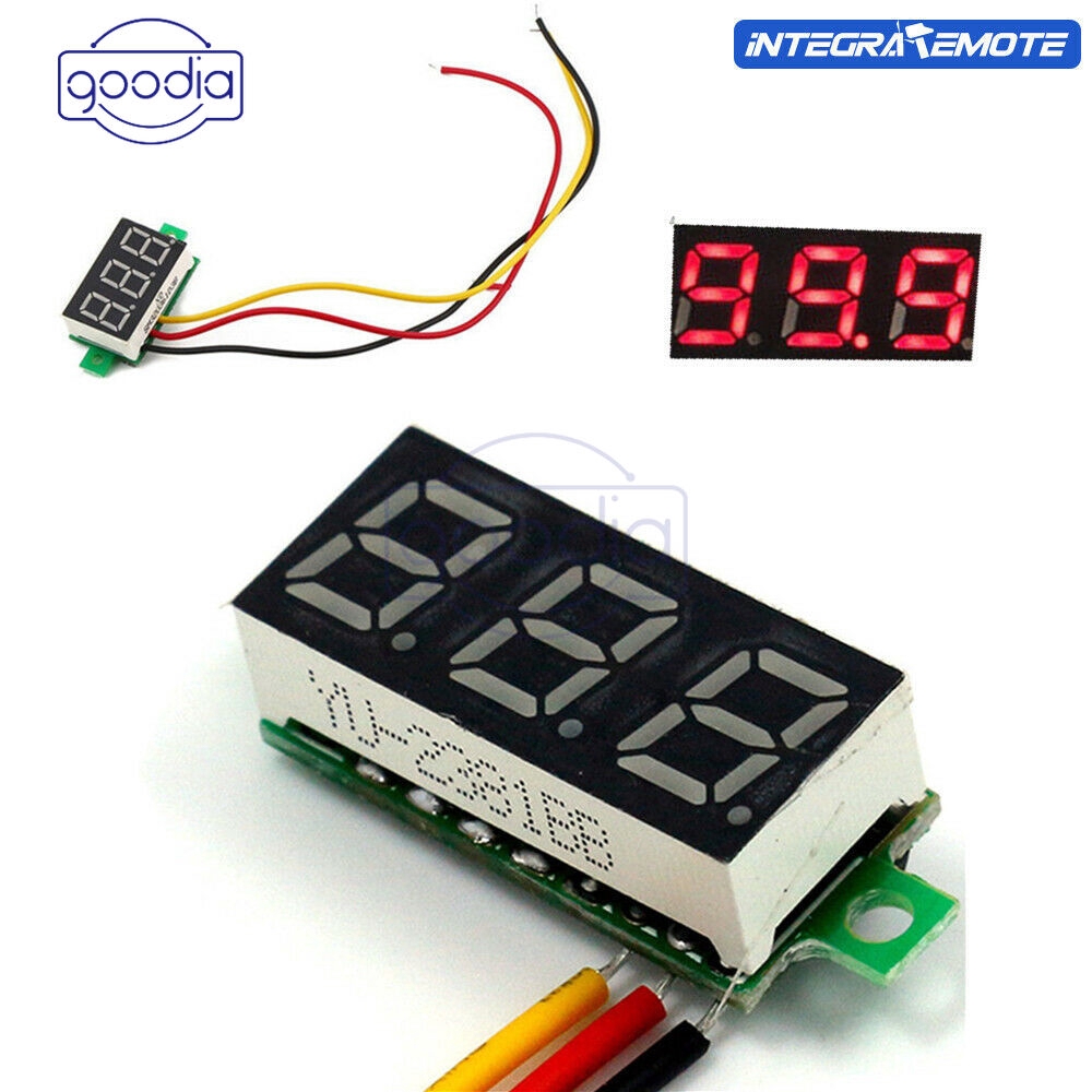 Details zu  12V 24V 0.28&quot; 3 Wire LED DC 0-100V Voltmeter Digital Display Voltage VOLT METER