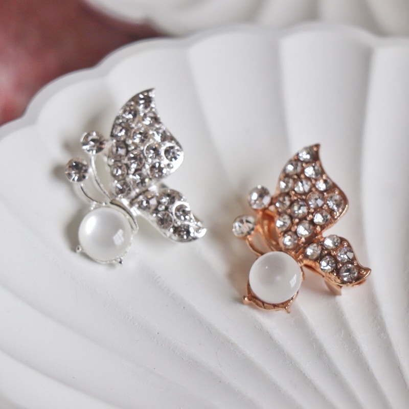 Bros Merak Angsa Pita Kupu Bunga Apel cherry Capung bros Part 2/ Bros Jilbab / Bros Hijab / Bros Dada / Bros Laris / Brooch-SET2pcs MinduKupulur