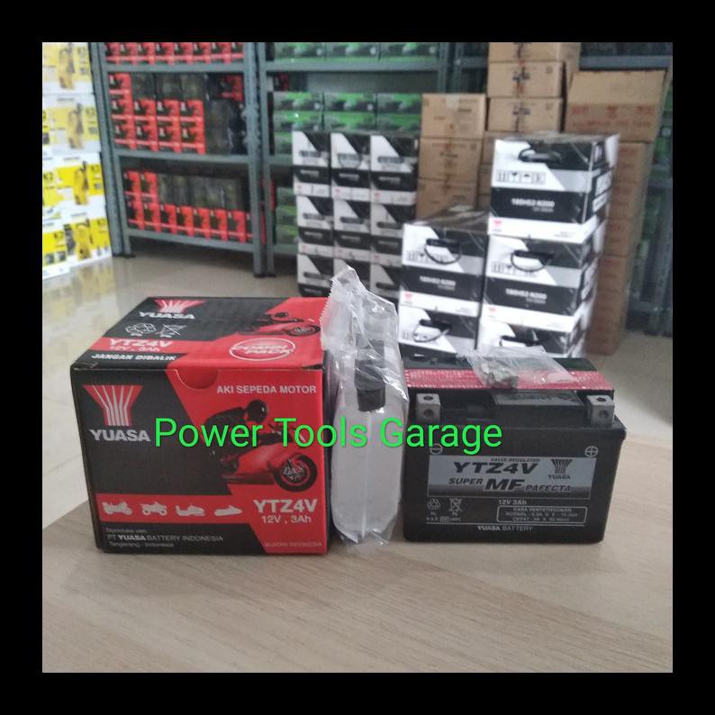 Ready Stok Aki Motor Vixion,Beat,Mio,Vario,Kharisma Aki Kering Yuasa Ytz4V Gtz4V Termurah