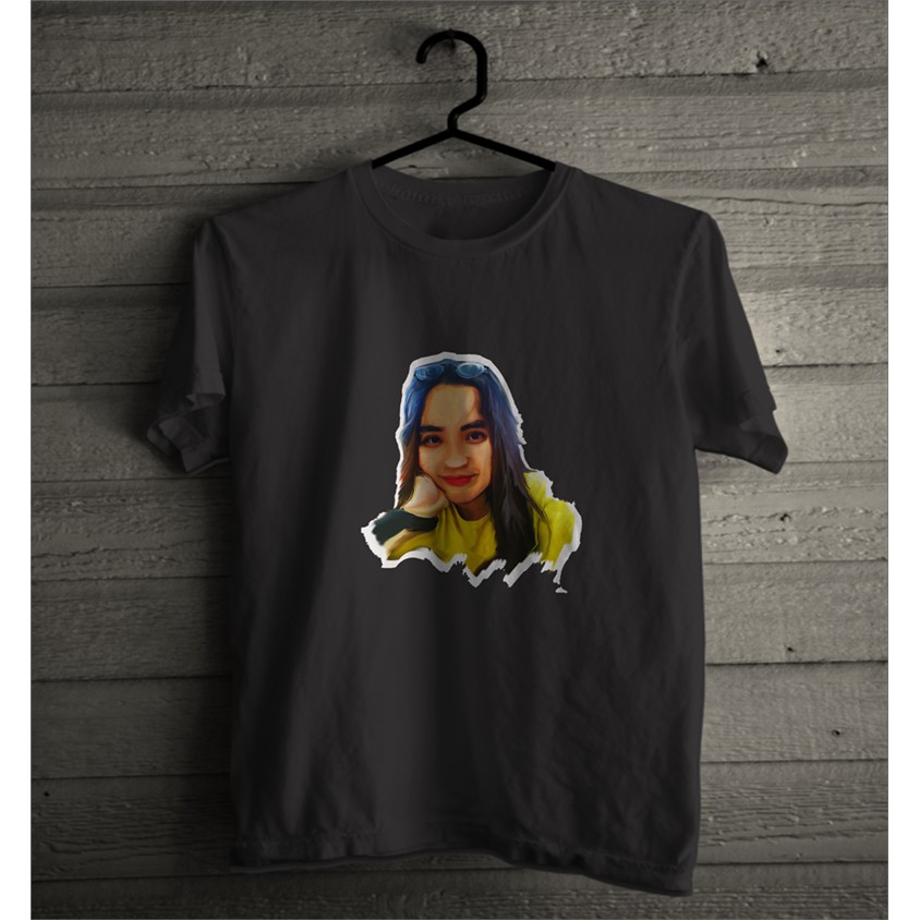 Kaos desain Foto seperti Lukisan wajah