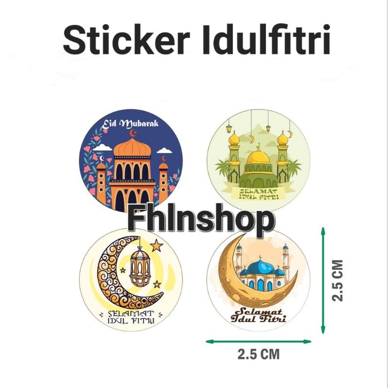

(50pcs) stiker idulfitri untuk hampers/ sticker scrapbook label hiasan diary/segel amplop lebaran