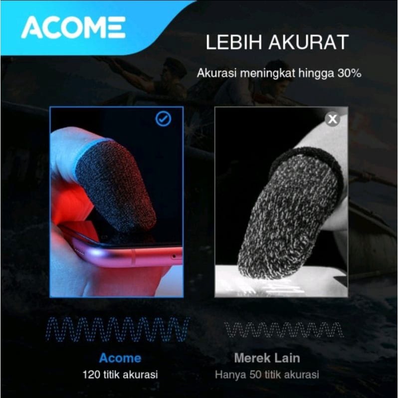 C_    New Acome AFS01 Sarung Jari Gaming Controller Touch Screen