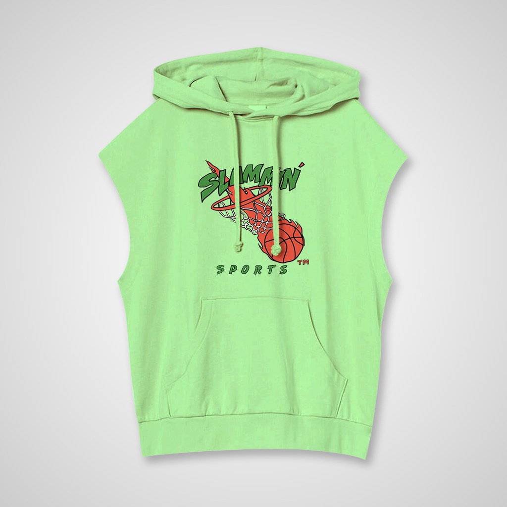 SLEEVELESS SLAMMIN SPORTS HOODIE VEST / HOODIE VEST UNISEX