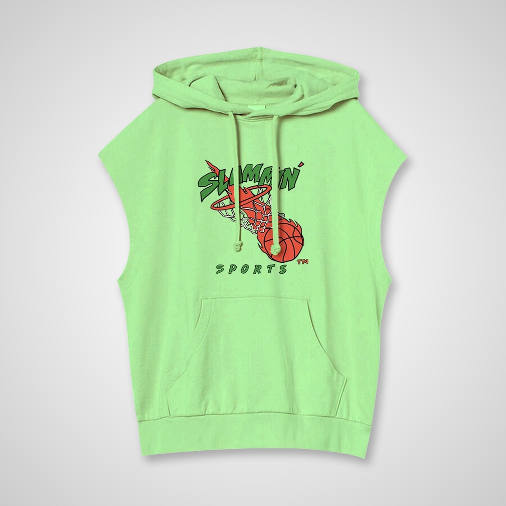 SLEEVELESS SLAMMIN SPORTS HOODIE VEST / HOODIE VEST UNISEX